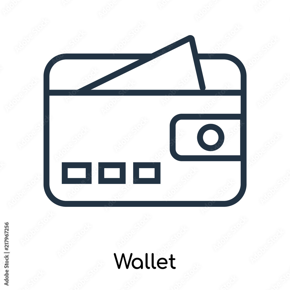 Poster wallet icon isolated on white background. modern and editable wallet icon. simple icons vector illus