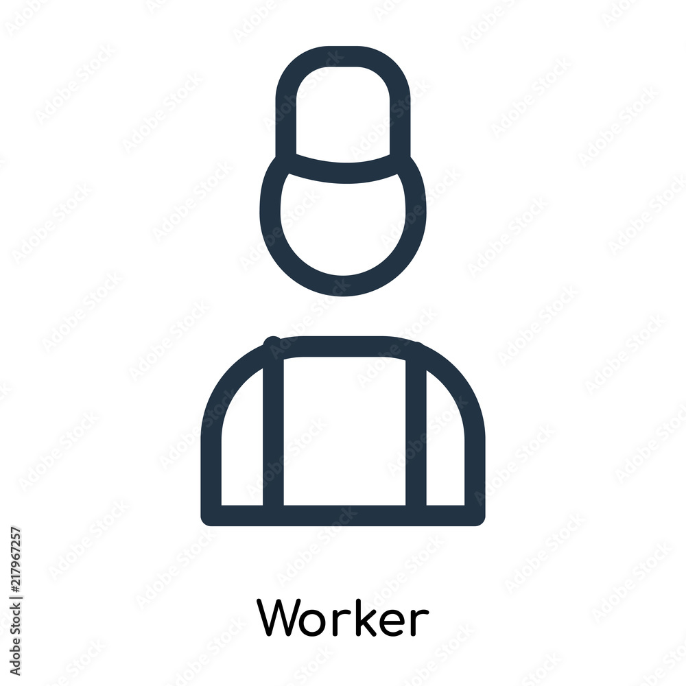 Aufkleber worker icons isolated on white background. modern and editable worker icon. simple icon vector illus