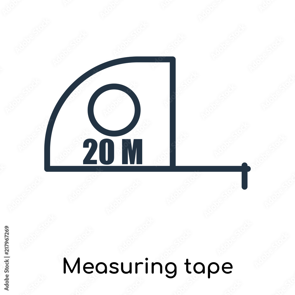 Poster measuring tape icons isolated on white background. modern and editable measuring tape icon. simple i