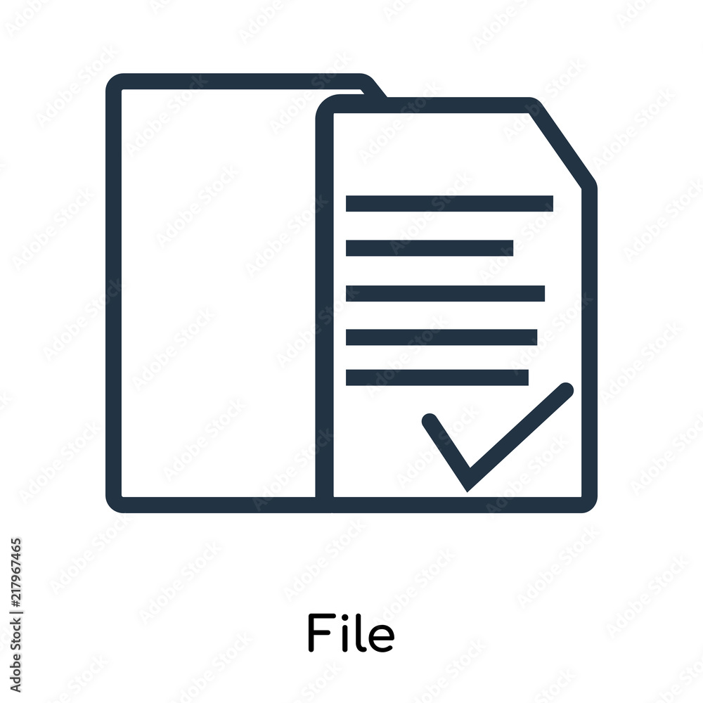 Aufkleber file icon isolated on white background. modern and editable file icon. simple icons vector illustrat