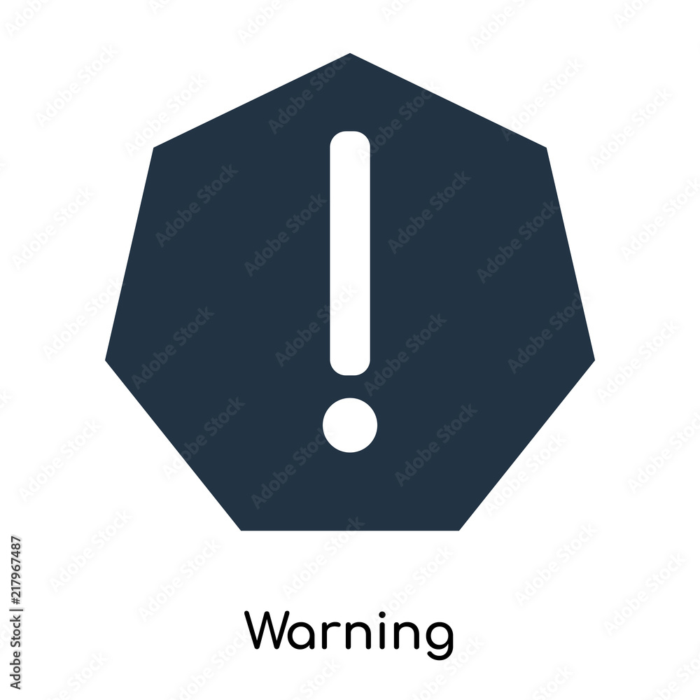 Poster warning icon isolated on white background. modern and editable warning icon. simple icons vector ill