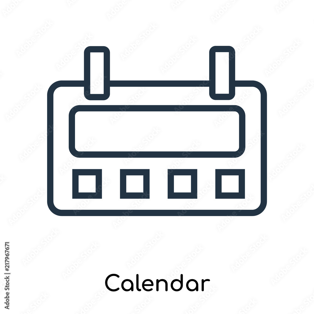 Poster calendar icon isolated on white background. modern and editable calendar icon. simple icons vector i
