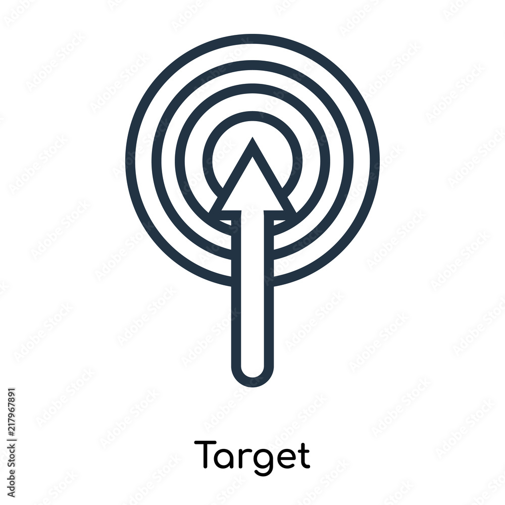 Poster target icon isolated on white background. modern and editable target icon. simple icons vector illus