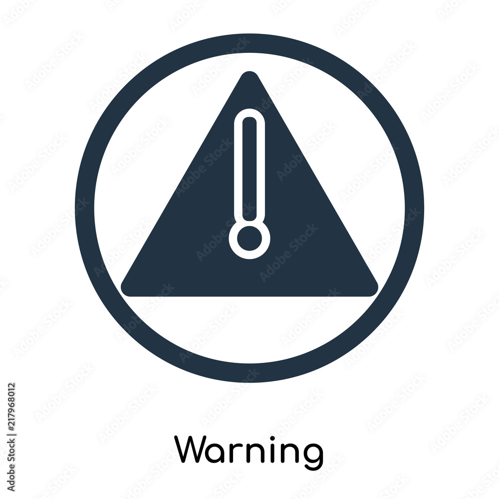 Poster warning icon isolated on white background. modern and editable warning icon. simple icons vector ill