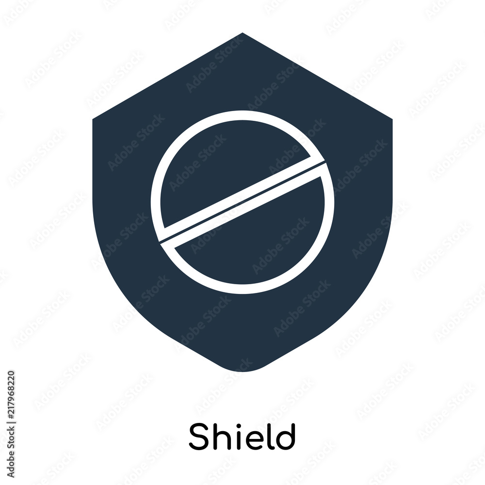 Poster shield icon isolated on white background. modern and editable shield icon. simple icons vector illus
