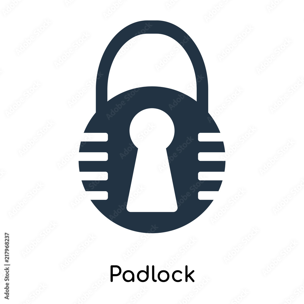 Poster padlock icon isolated on white background. modern and editable padlock icon. simple icons vector ill
