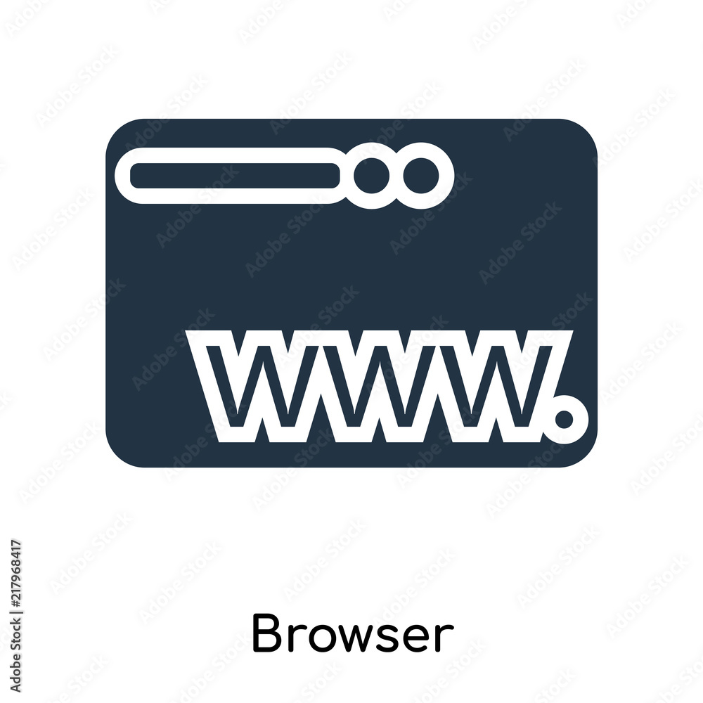 Poster browser icon isolated on white background. modern and editable browser icon. simple icons vector ill