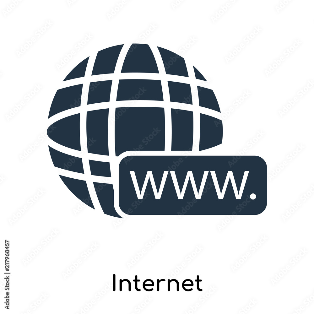 Poster internet icon isolated on white background. modern and editable internet icon. simple icons vector i