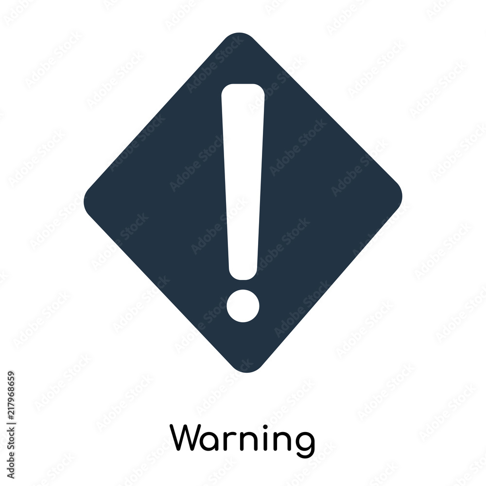 Poster warning icon isolated on white background. modern and editable warning icon. simple icons vector ill