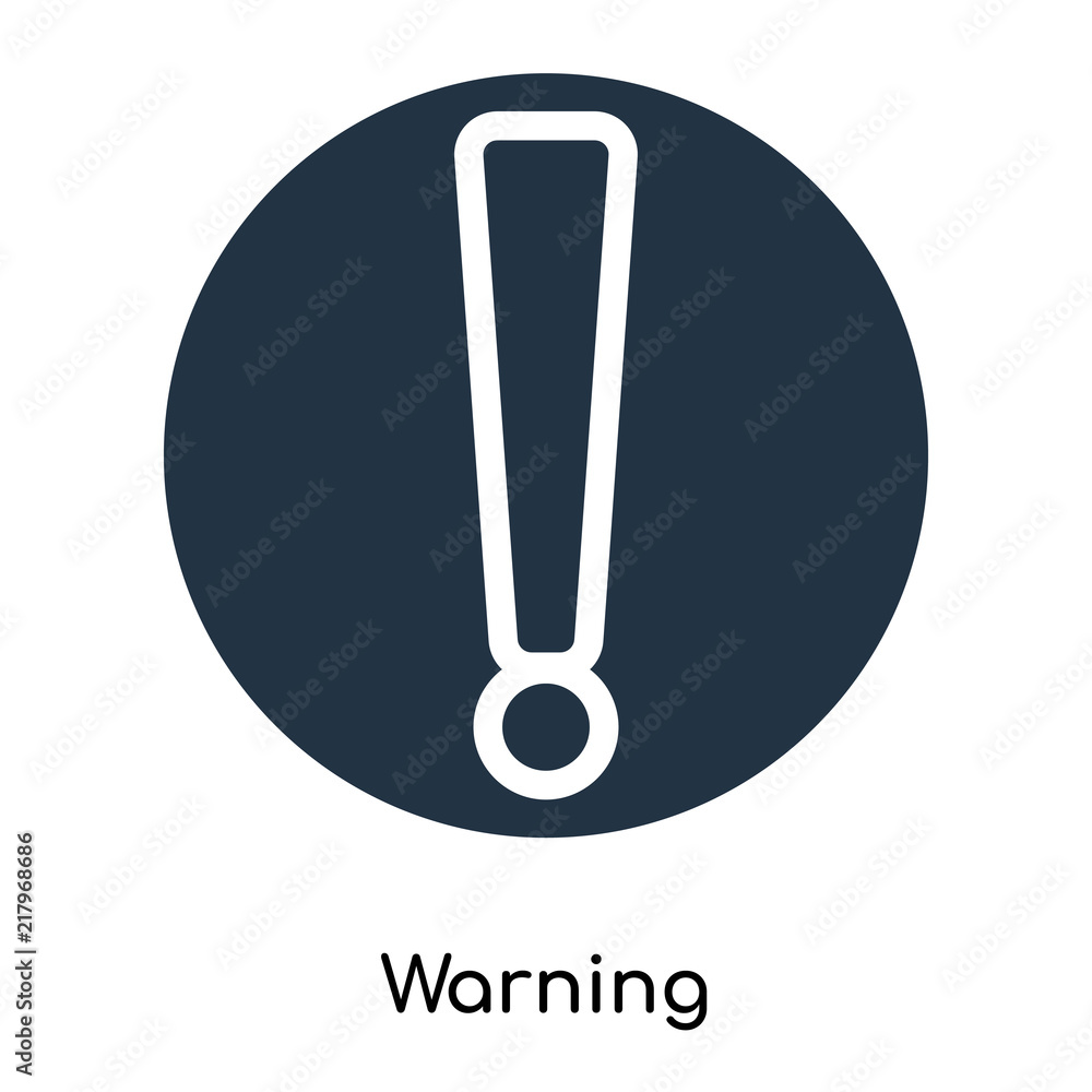 Poster warning icon isolated on white background. modern and editable warning icon. simple icons vector ill