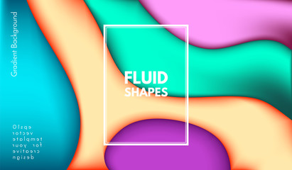 Naklejka premium Abstract Colorful Shapes with 3d Effect.