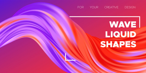 3d Abstract Liquid Colorful Shapes.