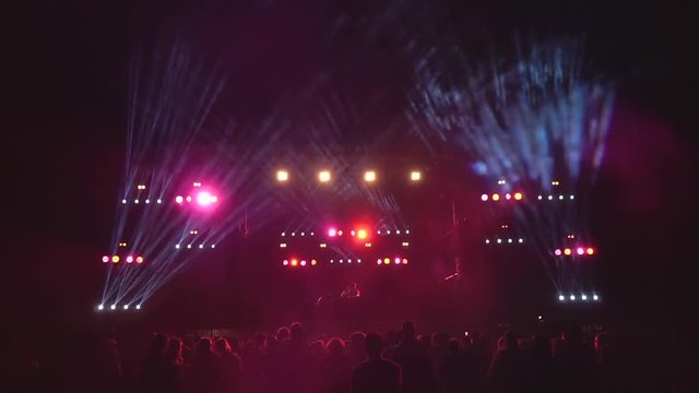 Beautiful lights during a concert