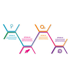 Creative chart data element infographic design vector with hexagon concept illustration design