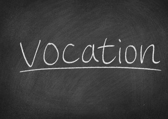 vocation concept word on a blackboard background