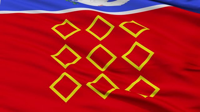 Zebbug closeup flag, city of Malta, realistic animation seamless loop - 10 seconds long