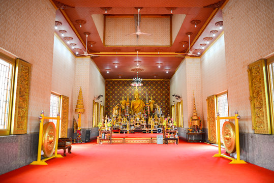 “Wat Phrathat Renu Nakhon” Temple,  Thai Traditional Pink Te