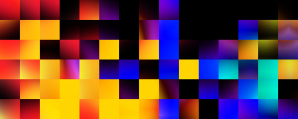 Abstract pixel grid with color gradient for background
