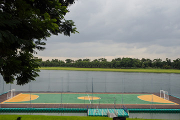Floating football field in Thailand