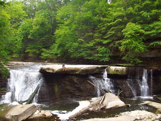 Model Sitting on Great Falls of Tinker's Creek