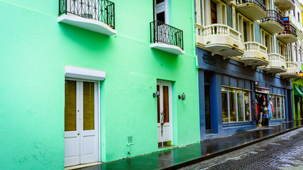 Colorful buildings in old San Juan, Puerto Rico