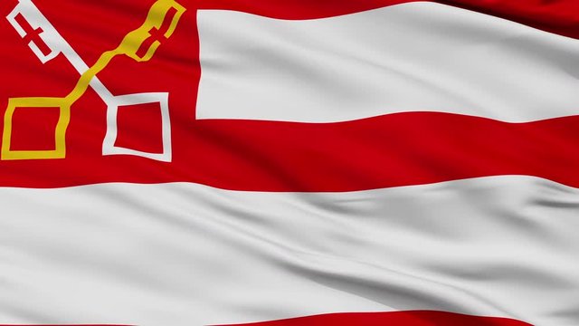 Boxtel closeup flag, city of Netherlands, realistic animation seamless loop - 10 seconds long