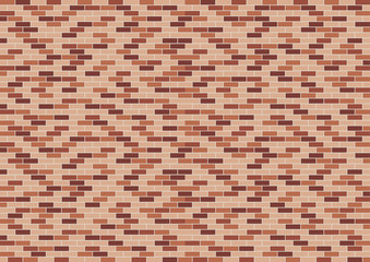 Brown brick wall background. Vector illustration