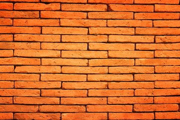 Obraz premium texture old dark brown and red brick wall background.