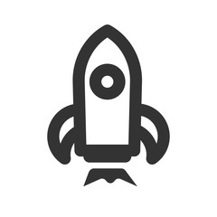 Rocket Line icon vector