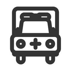 Ambulance line icon vector