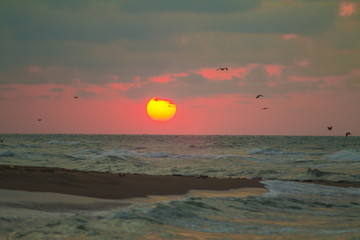 Obraz premium arka plan ,gün batımı,deniz