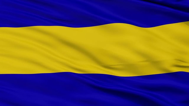 Luque closeup flag, city of Paraguay, realistic animation seamless loop - 10 seconds long