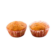 banana cakes on white background.