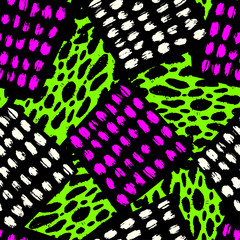Abstract geometrical seamless rough grunge pattern, modern design template.