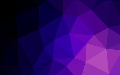 Dark Purple vector abstract mosaic backdrop.