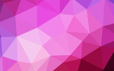 Fototapeta premium Dark Purple, Pink vector polygonal template.