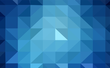 Obraz premium Dark BLUE vector shining triangular backdrop.