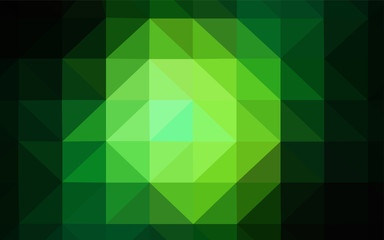 Obraz premium Dark Green vector polygon abstract layout.