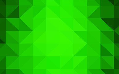 Light Green vector gradient triangles pattern.