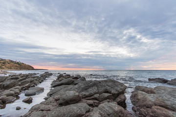 Marino rocks and beach, Adelaide, South Australia at sunset
