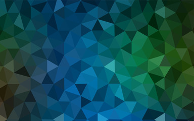 Dark Blue, Green vector triangle mosaic cover.