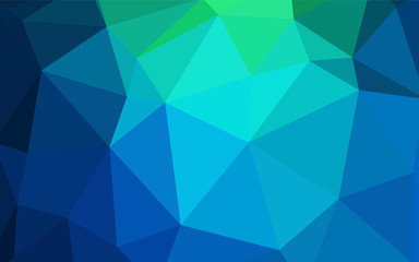 Light Blue, Green vector abstract polygonal background.