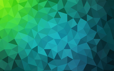 Fototapeta na wymiar Light Blue, Green vector triangle mosaic cover.