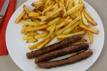 merguez et frites