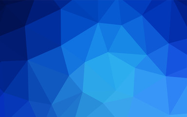 Light BLUE vector shining triangular backdrop.