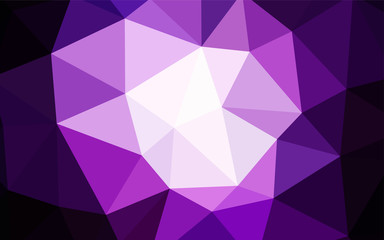 Fototapeta premium Dark Purple vector abstract polygonal template.