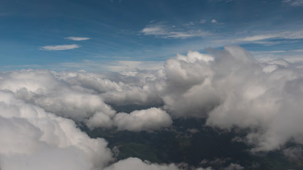 Super big clouds in the sky in the nature