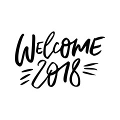 Welcome 2018 Lettering