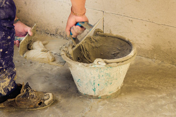 Lime mortar to work plaster