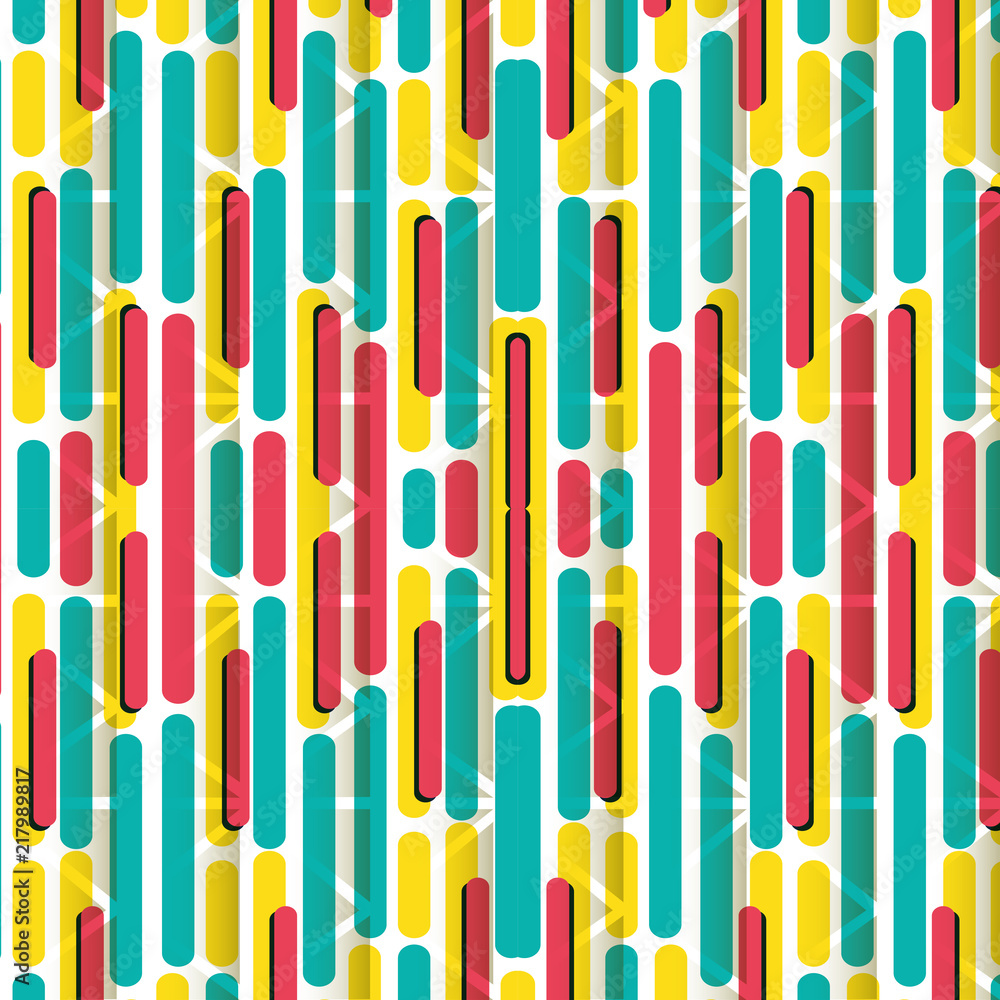 Poster geometrics lines and colors background
